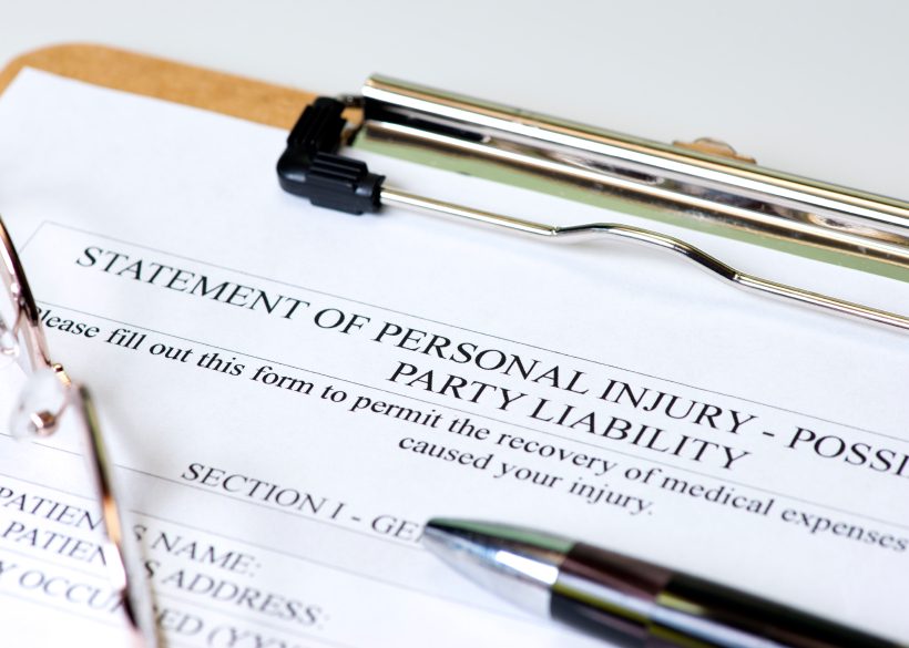 Legal document for injury claim